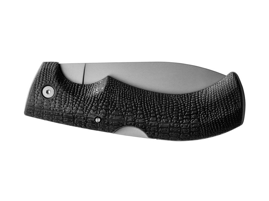 Gerber Gator Folding Hunting Knife 3.8″ Drop Point 154CM Steel Blade Gator Grip Handle Black For Sale