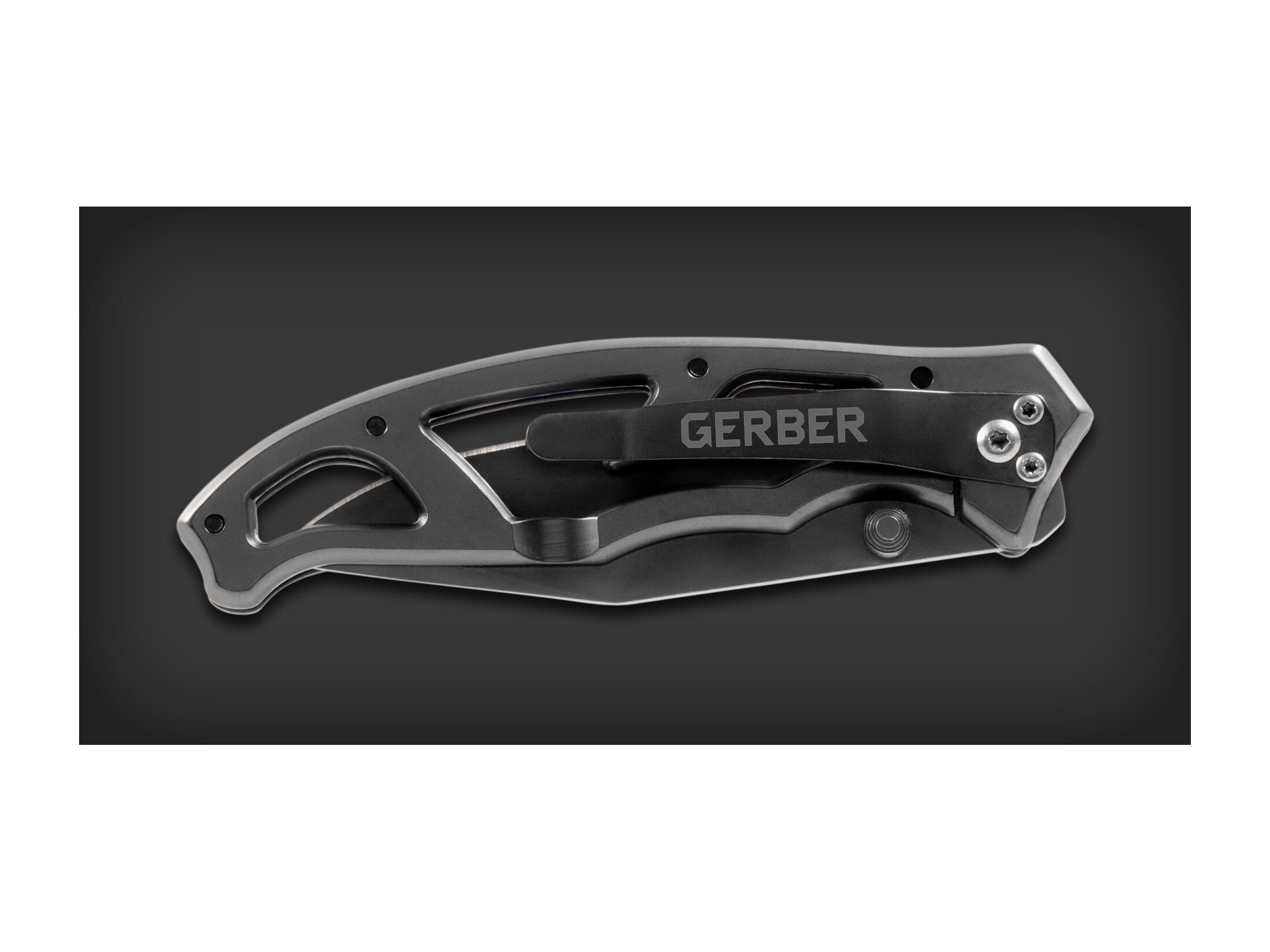 Gerber Paraframe I Folding Knife 3.01″ Clip Point Stainless Steel Blade Stainless Steel Handle For Sale