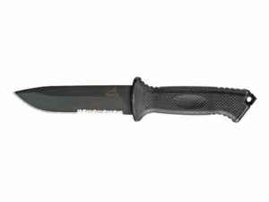Gerber Prodigy Knife 4 3/4″ Black Stainless Steel Serrated Blade Rubber Handle with Nylon Sheath For Sale