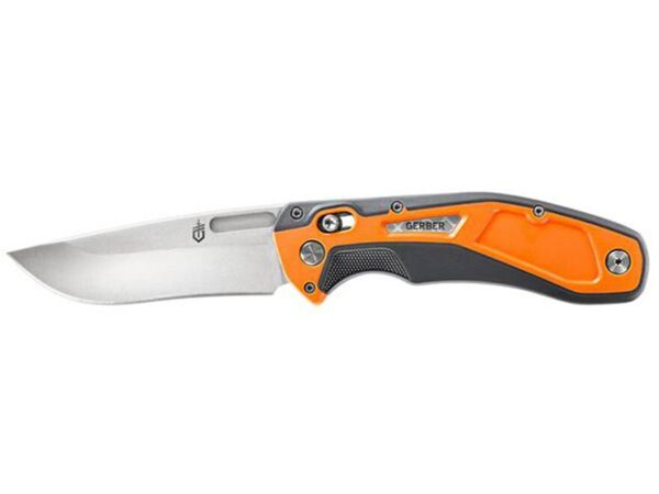 Gerber Randy Newberg DTS Folding Knife 3.7″ Drop Point 440C Stainless Satin Blade Polymer Handle Orange For Sale