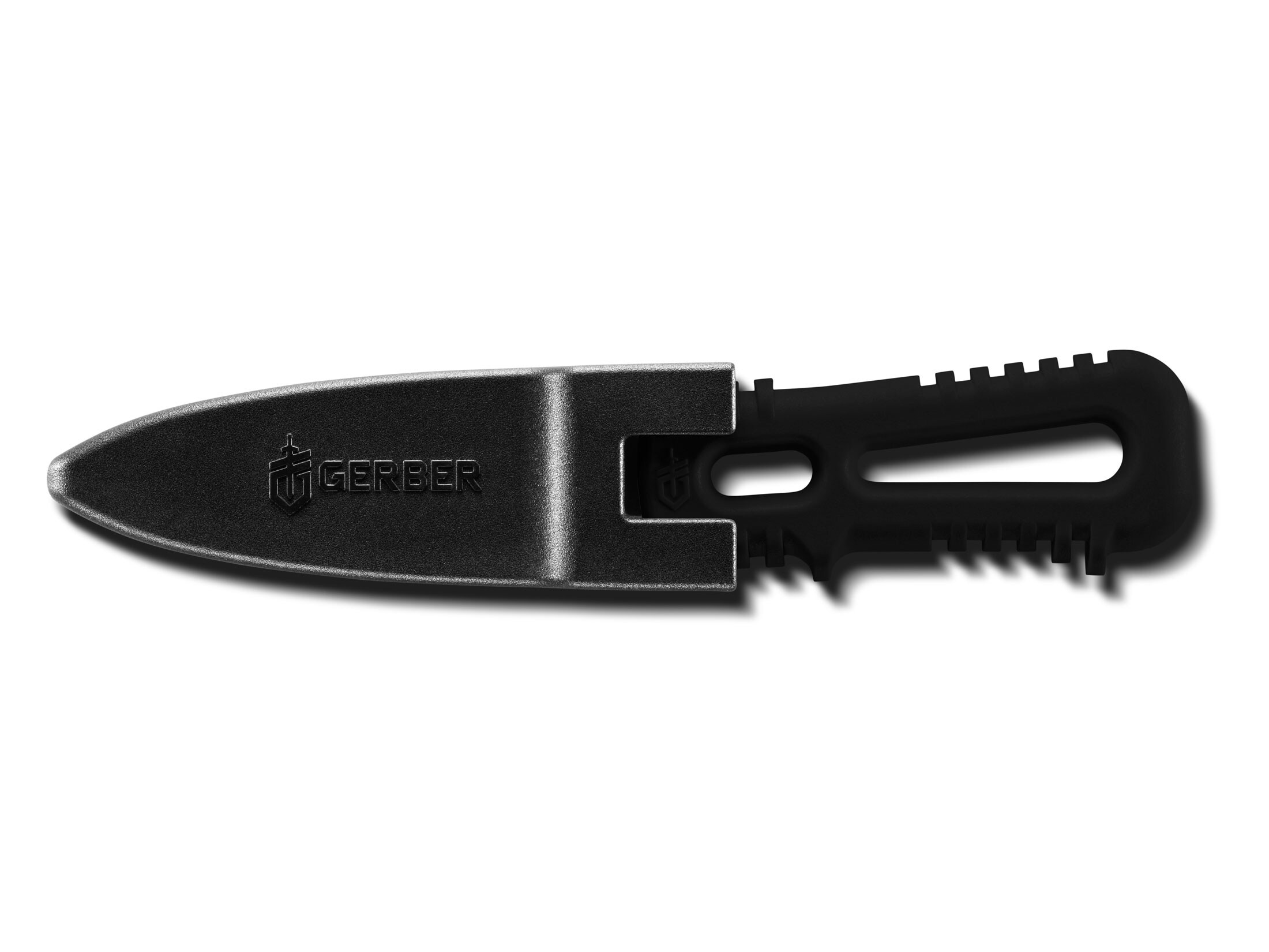 Gerber River Shorty Fixed Blade Knife 3″ Serrated Rescue High Carbon Stainless Steel Blade Nylon Handle Black For Sale