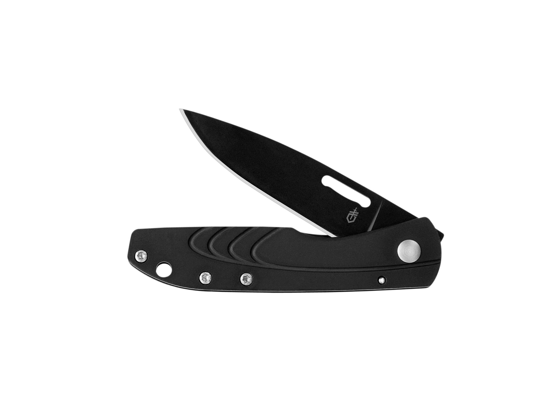 Gerber STL 2.0 Folding Knife 2″ Drop Point 440A Black Stainless Steel Blade and Handle For Sale