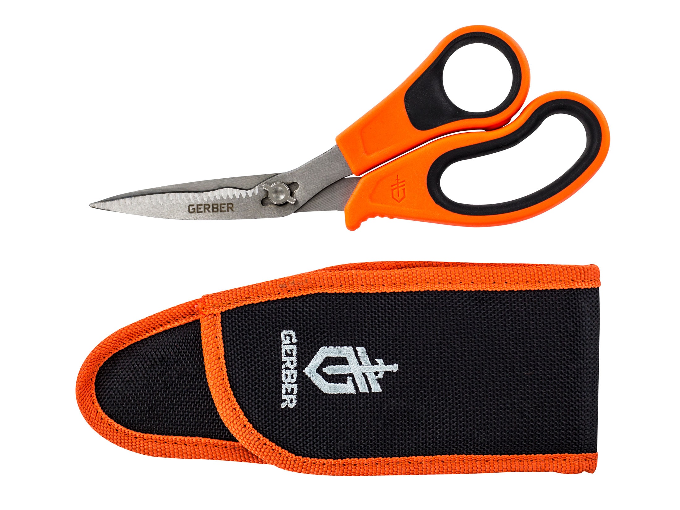Gerber Vital Take-A-Part-Shear 2″ 420J2 Steel Blade 8″ Overall Length Nylon Handle Orange and Black For Sale