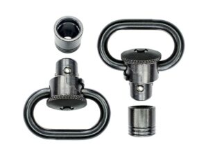 GrovTec Twist Lock Push Button Sling Swivel Set With Bases Steel Black For Sale