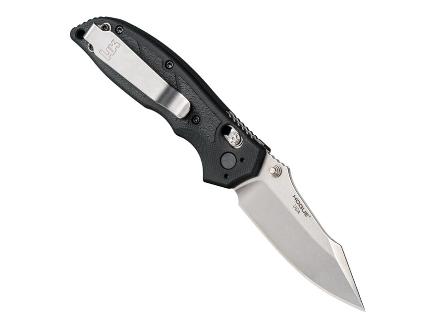 HK Exemplar Folding Knife 3.25″ Clip Point 154CM Stainless Steel Blade G-10 Handle Black For Sale
