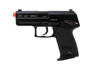 HK USP Compact Airsoft Pistol 6mm BB Green Gas Powered Semi-Automatic Black For Sale