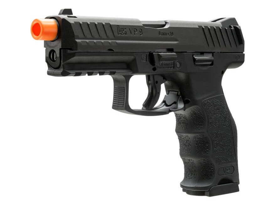 HK VP9 Airsoft Pistol 6mm BB Green Gas Powered Semi-Automatic Black For Sale