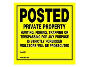 HME Posted Private Property No Trespassing Sign Pack of 12 For Sale