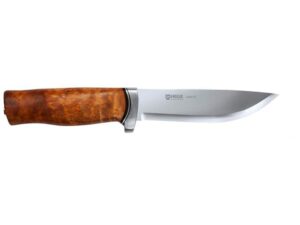 Helle GT Fixed Blade Knife 4.84″ Straightback 14C28 Steel Satin Blade Birch Handle Brown For Sale