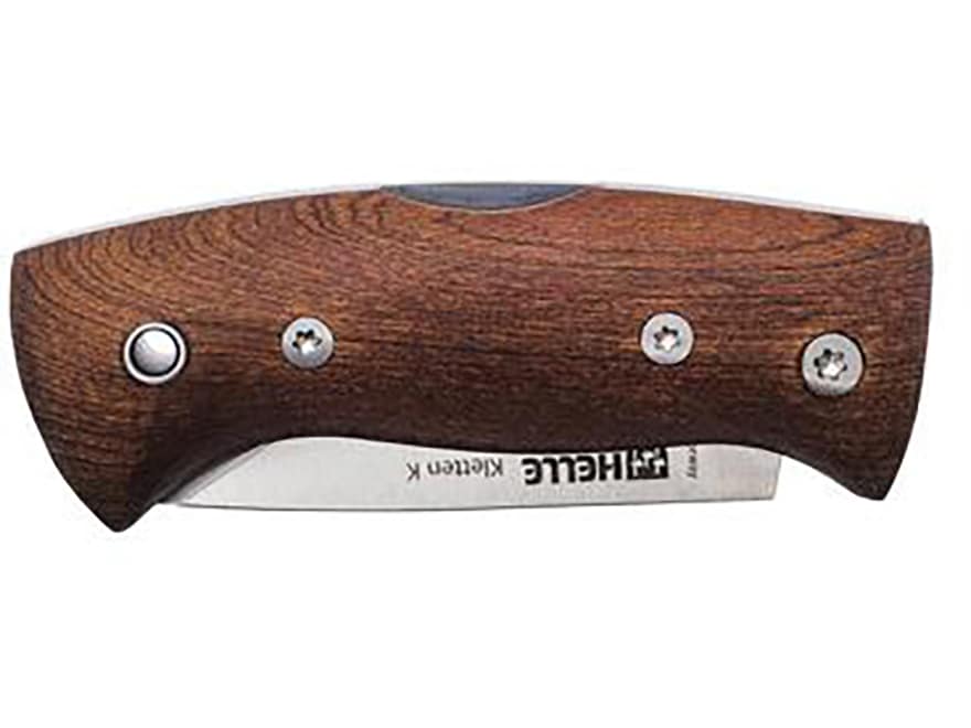 Helle Kletten Kebony Folding Knife 2.17″ Drop Point Laminated Steel Satin Blade Wood Handle Brown For Sale
