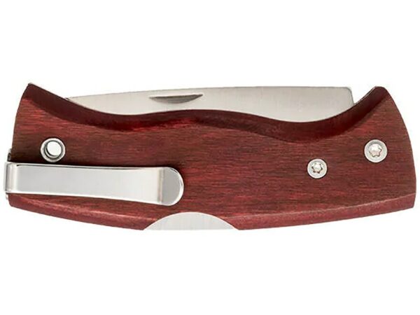 Helle Raud Medium Folding Knife 3.7″ Straightback 12C27 Sandvik Satin Blade Birch Handle Red For Sale