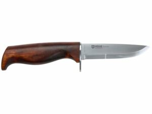 Helle Speider Fixed Blade Knife 3.5″ Drop Point 12C27 Sandvik Satin Blade Birch Handle Brown For Sale