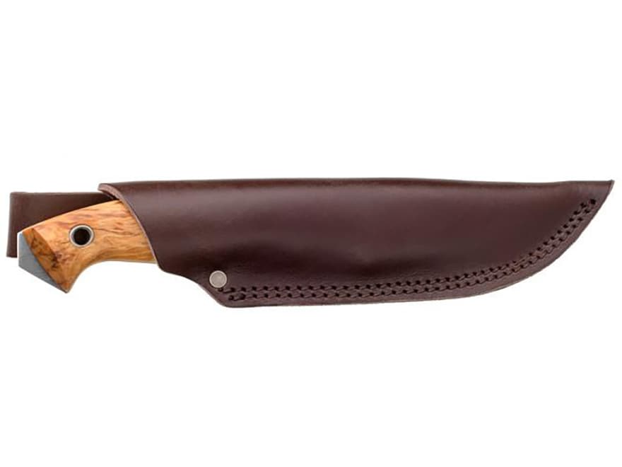 Helle Utvaer Fixed Blade Knife 4.13″ Drop Point 12C27 Sandvik Satin Blade Birch Handle Brown For Sale
