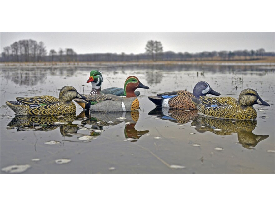 Higdon Standard Foam Filled Puddle Pack Duck Decoy Polymer Pack of 6 For Sale