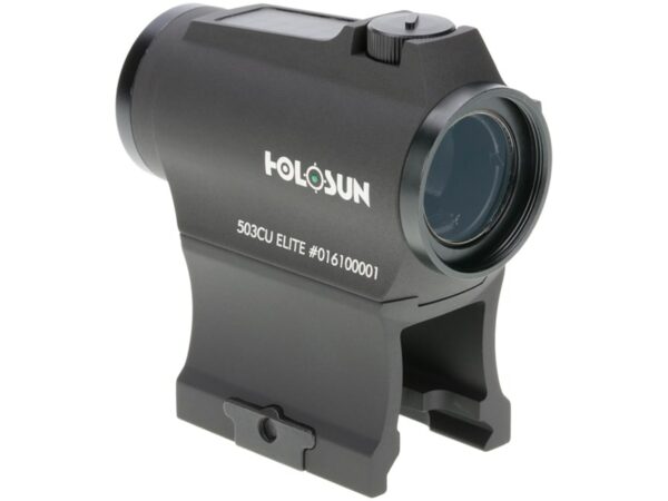 Holosun HE503CU-GR Elite Green Dot Sight 1x 20mm 65 MOA Circle with 2 MOA Dot Picatinny- Style Low and Lower 1/3 Co-Witness Mounts Matte For Sale