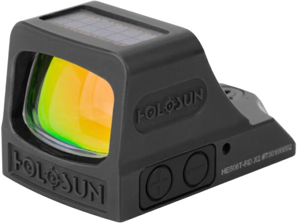 Holosun HE508T-X2 Elite Reflex Sight 1x Selectable Red Reticle Solar/Battery Powered Titanium Matte For Sale