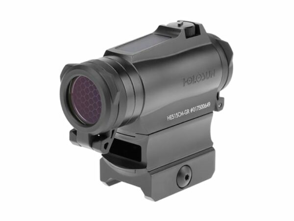 Holosun HE515CM-GR Elite Green Dot Sight 1x 20mm 65 MOA Circle with 2 MOA Dot Picatinny-Style QD Co-Witness Mount Solar/Battery Matte For Sale