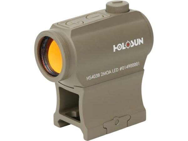 Holosun HS403B Paralow Red Dot Sight 1x 2 MOA Dot Picatinny-Style Low and Lower 1/3 Co-Witness Mounts Flat Dark Earth For Sale