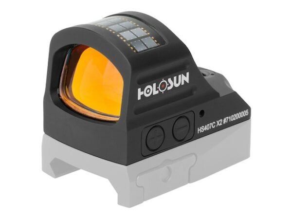 Holosun HS407C-X2 Reflex Sight 1x 2 MOA Red Dot Solar/Battery Powered Matte For Sale