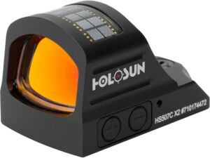 Holosun HS507C-X2 Reflex Sight 1x Selectable Red Reticle Solar/Battery Powered Matte For Sale