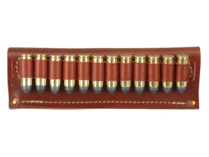 Hunter Cartridge Belt Slide Pistol Ammunition Carrier Leather Brown For Sale