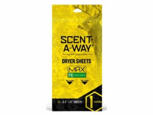 Hunter’s Specialties Scent-A-Way MAX Scent Elimination Dryer Sheets Pack of 15 For Sale