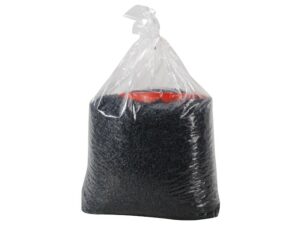 HySkore Rest Bag and Funnel Plastic Pellet Fill Five Pounds Leather Black and Gray For Sale