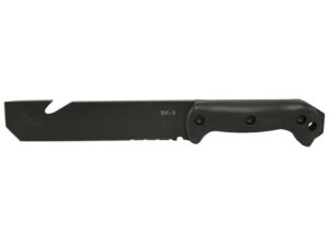 KA-BAR BK3 Becker Tac Tool Fixed Blade Knife 7″ Chisel Point 1095 Cro-Van Carbon Steel Blade Grivory Handle Black For Sale