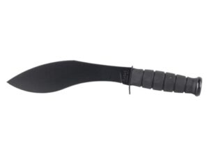 KA-BAR Combat Kukri Fixed Blade 8.5″ Kukri 1095 Cro-Van Epoxy Coated Blade Kraton Handle Black For Sale