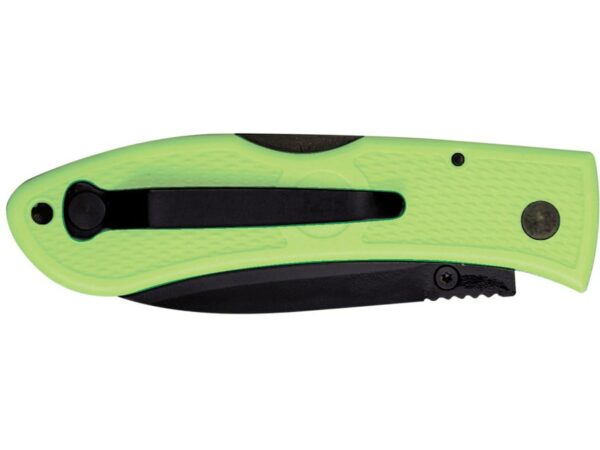KA-BAR Dozier Mini Folding Knife 2.38″ Drop Point AUS-8A Stainless Black Blade Zytel Handle Green For Sale