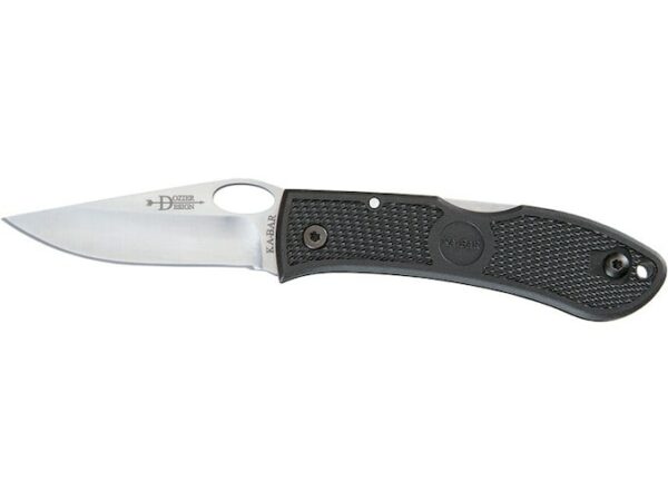 KA-BAR Dozier Thumb Notch Folding Knife 3″ Drop Point AUS 8A Stainless Steel Blade Zytel Handle For Sale