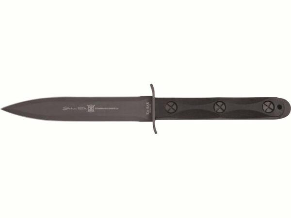 KA-BAR Ek Model 4 Fixed Blade Knife 6.625″ Spear Point 1095 Cro-Van Steel Blade Glass Filled Nylon Handle Black For Sale