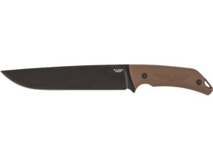 KA-BAR Jarosz Camp Turok Fixed Blade Knife 8″ Drop Point 1095 Cro-Van Black Blade Ultramid Handle Brown For Sale