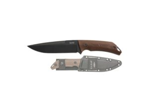 KA-BAR Jarosz Turok Fixed Blade Knife 6.25″ Clip Point 1095 Cro-Van Steel Blade Ultramid Handle Brown For Sale