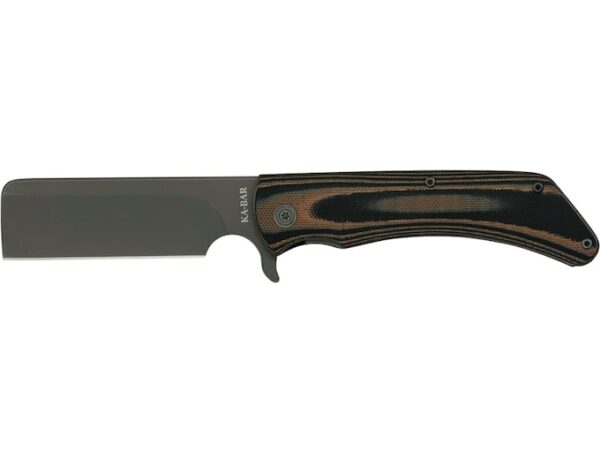 KA-BAR Mark 98-R Folding Knife 3.9″ Cleaver 5Cr15MoV Stainless Gray Blade G10 Handle Black For Sale