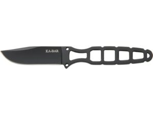 KA-BAR Skeleton Fixed Blade Knife 2.5″ Drop Point 5Cr15 Stainless Steel Blade and Handle Black For Sale