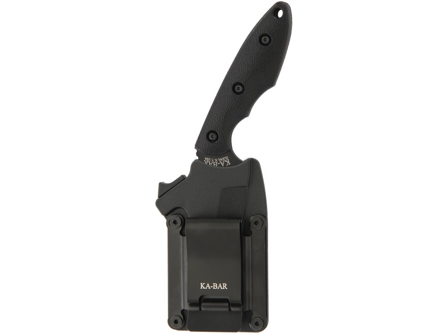 KA-BAR TDI Hinderer Hell Fire Fixed Blade Knife 3.563″ Tanto Point 1095 Cro-Van Black Blade Ultramid Handle Black For Sale