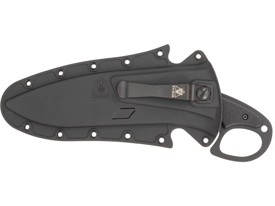 KA-BAR TDI Pocket Strike Fixed Blade Knife 3.188″ Drop Point AUS-8A Stainless Black Blade Nylon Handle Black For Sale