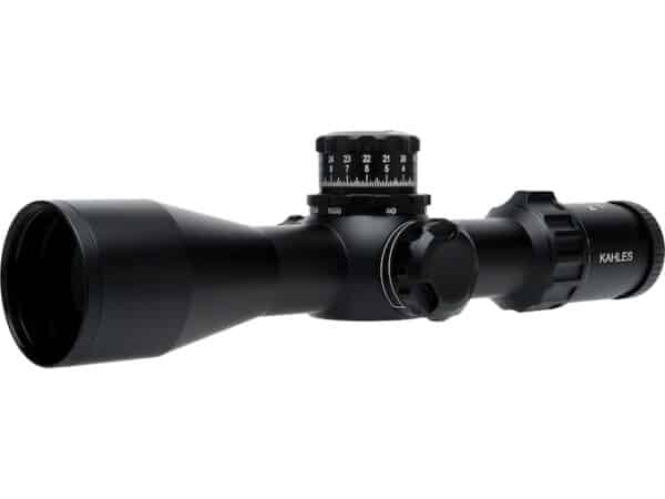 Kahles K318i Rifle Scope 34mm Tube 3-18x 50mm CCW Adjustments Zero Stop Right Windage Knob Top Focus First Focal MOAK Reticle Matte For Sale