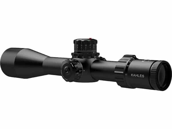 Kahles K525i Rifle Scope 34mm Tube 5-25x 56mm 1/10 Mil CCW Adjustments Zero Stop Left Windage Knob Top Focus First Focal Illuminated TREMOR3 Reticle Matte For Sale
