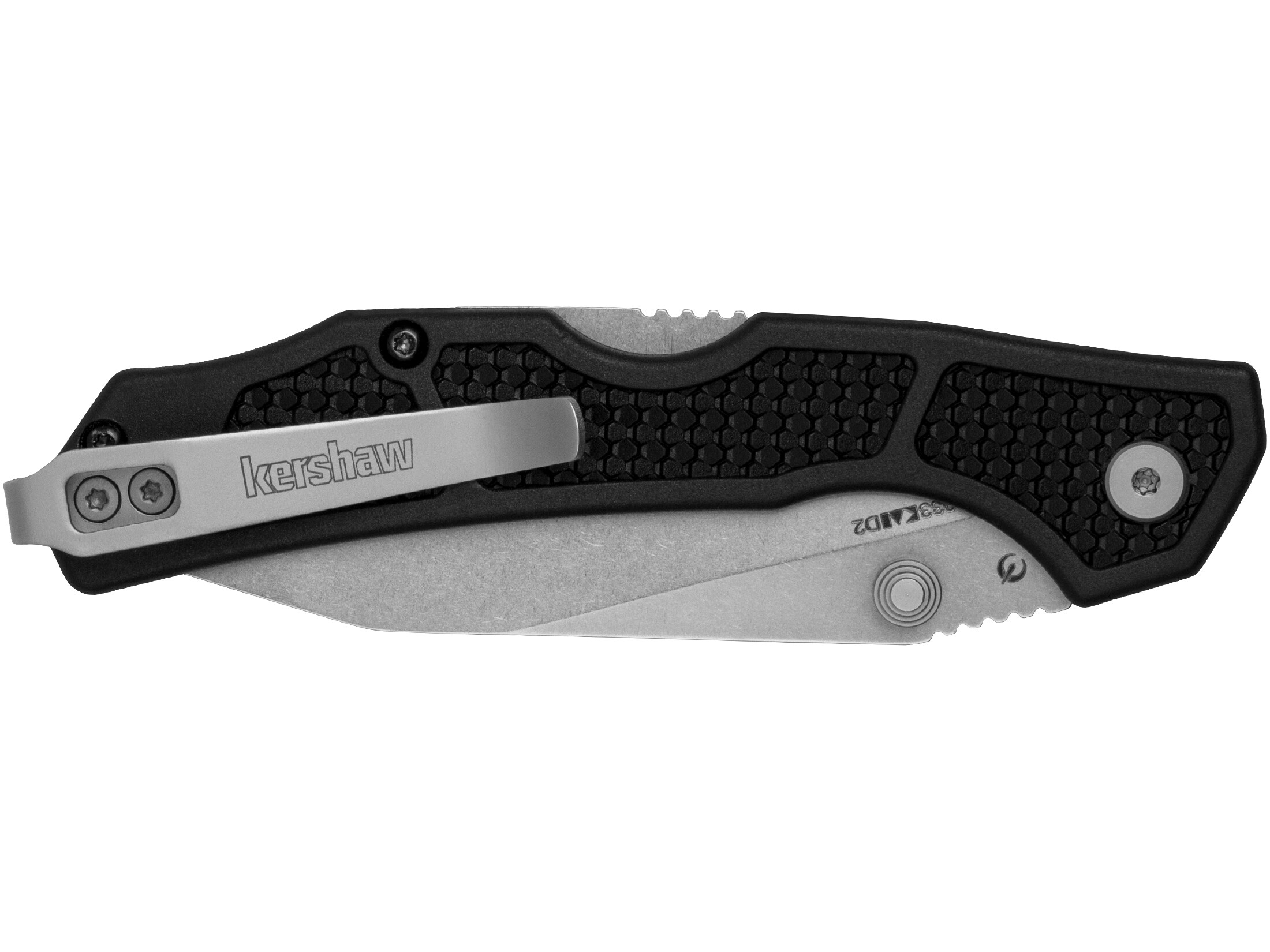 Kershaw Cargo Folding Knife 3.2″ Drop Point D2 Tool Steel Stonewashed Blade Glass Filled Nylon Handle Black For Sale