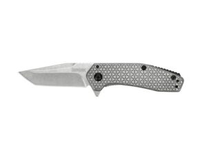 Kershaw Cathode Assisted Opening Folding Knife 2.25″ Tanto Point 4Cr14 Steel Blade Steel Handle Gray For Sale
