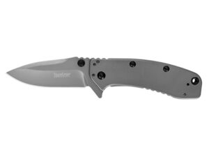 Kershaw Cryo II Assisted Opening Folding Pocket Knife 3.375″ Modified Drop Point 8Cr13MoV Stainless Steel Blade Aluminum Handle Gray For Sale
