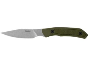 Kershaw Deschutes Caper Fixed Blade Knife 3.3″ Caping D2 Tool Steel Stonewashed Blade Polypropylene Handle Green For Sale