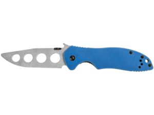 Kershaw E-Train Folding Training Knife 3.2″ Drop Point 3Cr13 Steel Blade G-10 Handle Blue For Sale