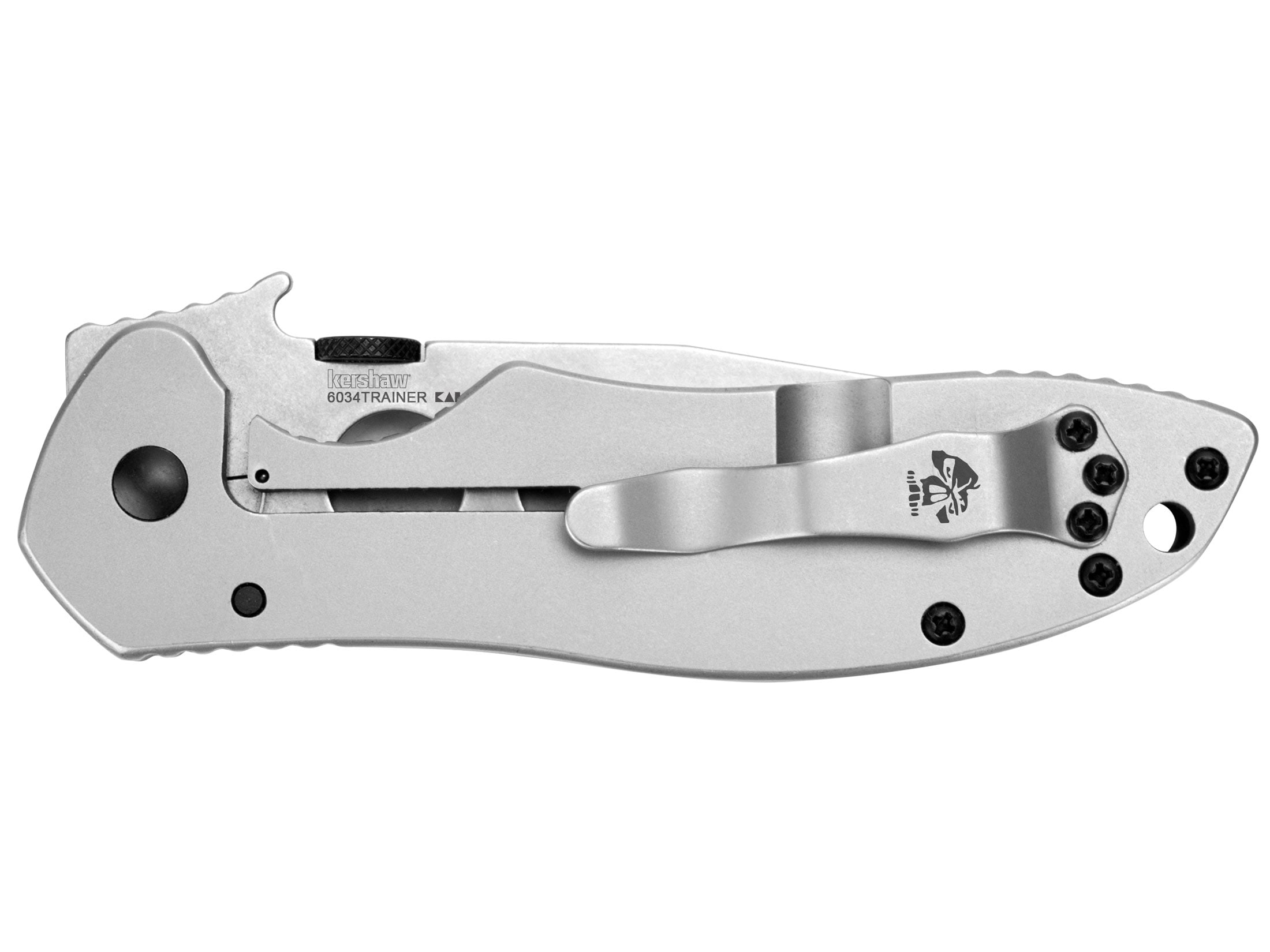 Kershaw E-Train Folding Training Knife 3.2″ Drop Point 3Cr13 Steel Blade G-10 Handle Blue For Sale
