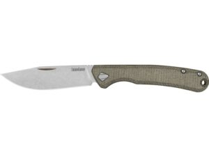Kershaw Federalist Folding Knife 3.25″ Drop Point CPM154 Stonewashed Blade Canvas Micarta Handle Gray For Sale