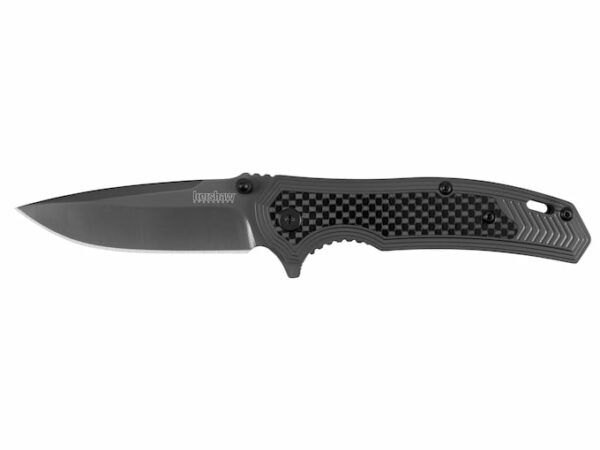 Kershaw Fringe Assisted Opening Folding Knife 3″ Drop Point 8Cr13MoV Stainless Steel Blade Steel/Carbon Fiber Handle Black For Sale
