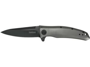 Kershaw Grid Assisted Opening Folding Knife 3.7″ Drop Point 8Cr13MoV Steel Blade Steel Handle Black For Sale