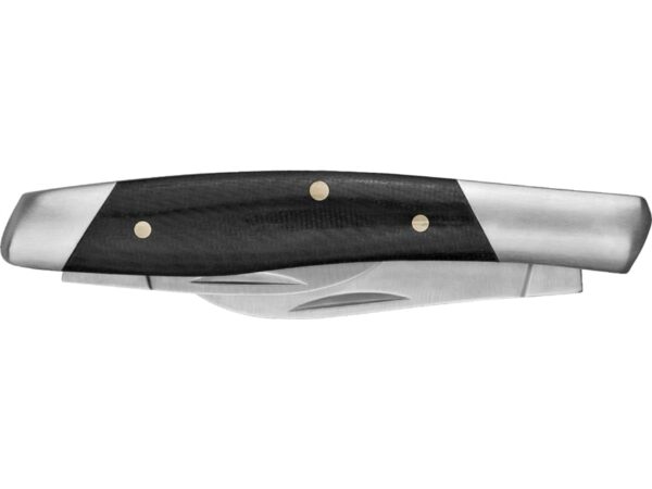 and Pen Blade 7Cr17MoV Stainless Satin Blade Canvas Micarta Handle Black For Sale